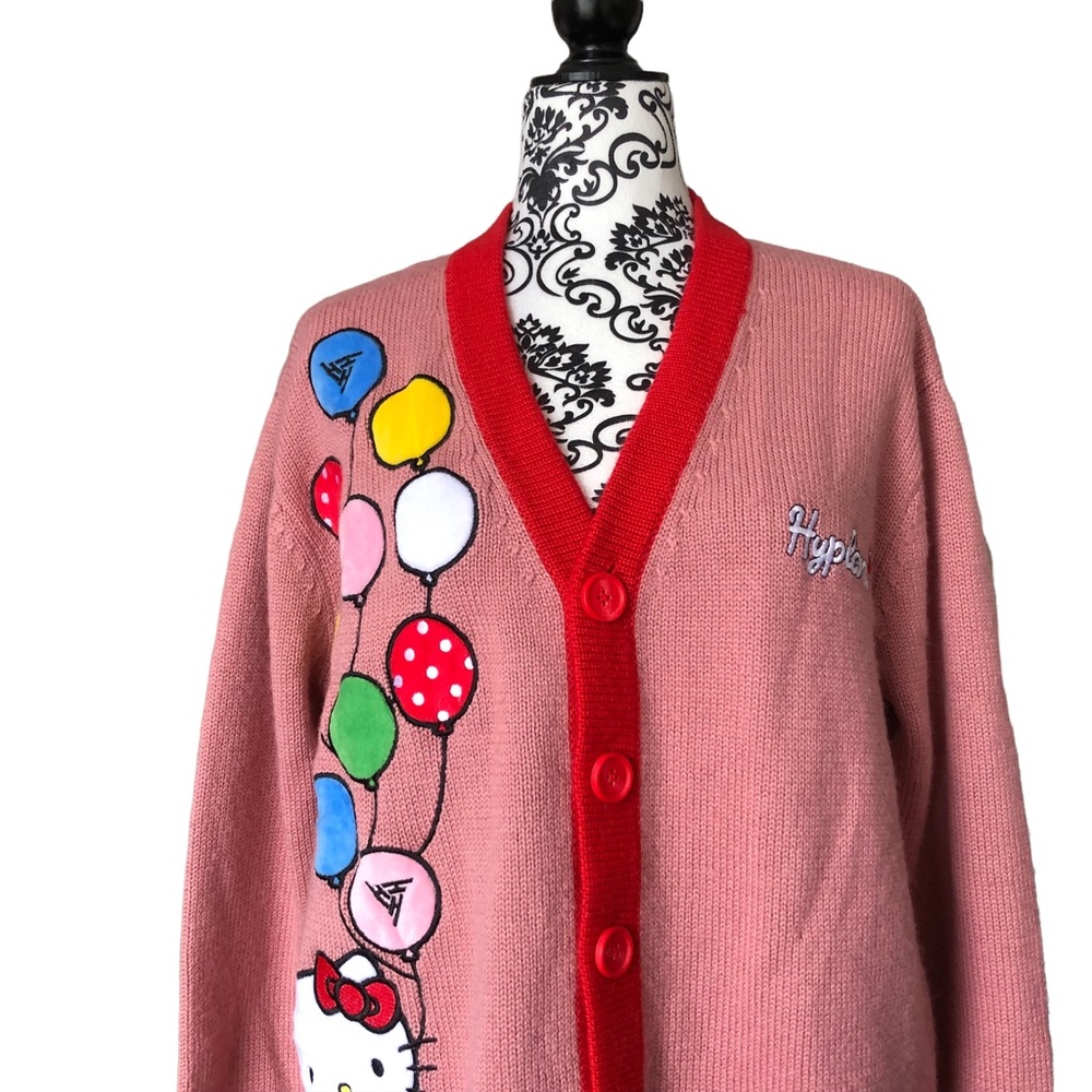 SOLD HELLO KITTY BALLOONS KNIT CARDIGAN (PINK) - Picture 7 of 16